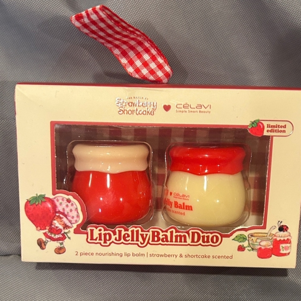 Celavi Lip Jelly Balm Duo - Strawberry & Shortcake Flavored Limited Edition